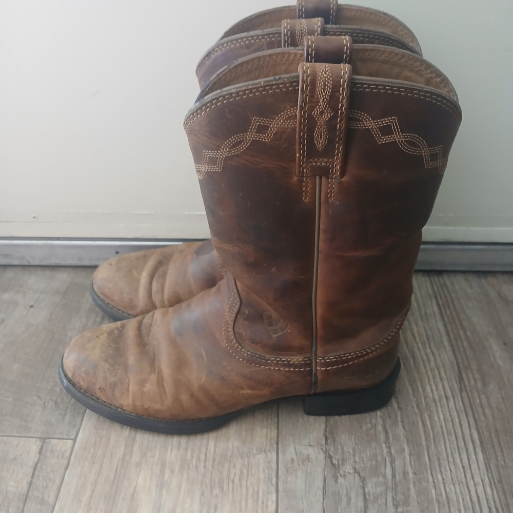 Ariat Heritage Roper Western Boots - Distressed Brown Size 7.5 C - Picture 3 of 11